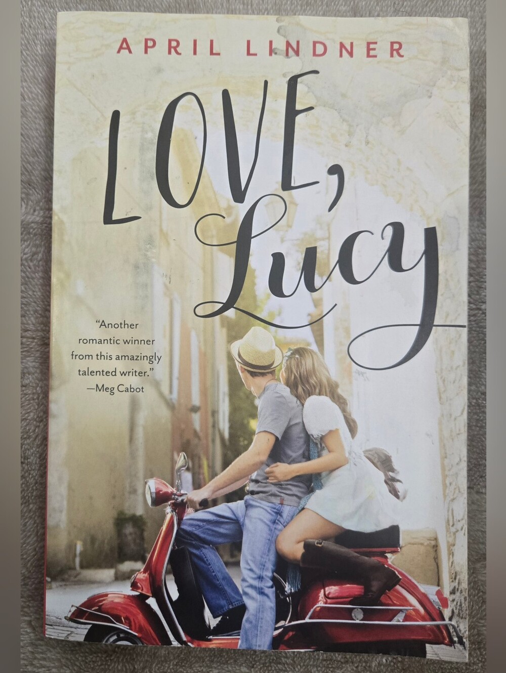 Love, Lucy by — Cream Cover with Red Accent